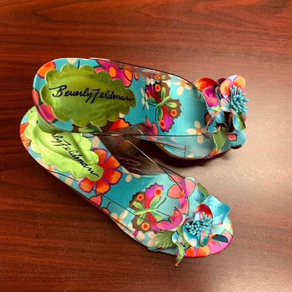 Beverly Feldman Shoes - Beverly Feldman Floral lucite Heel